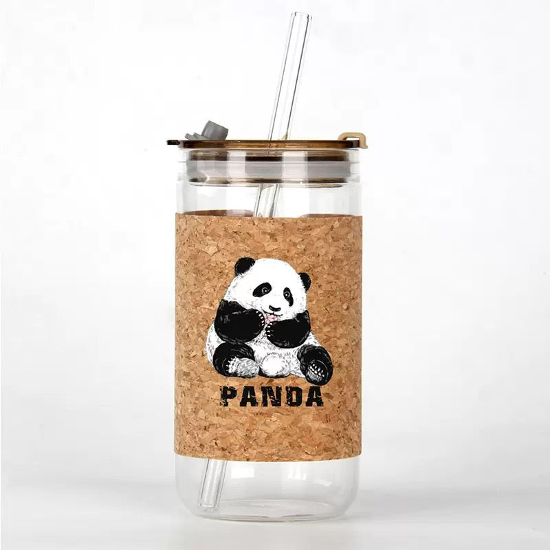 Mini Panda Glass Bottle