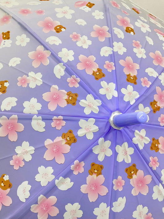 Kawaii Floral Bear Umbrella