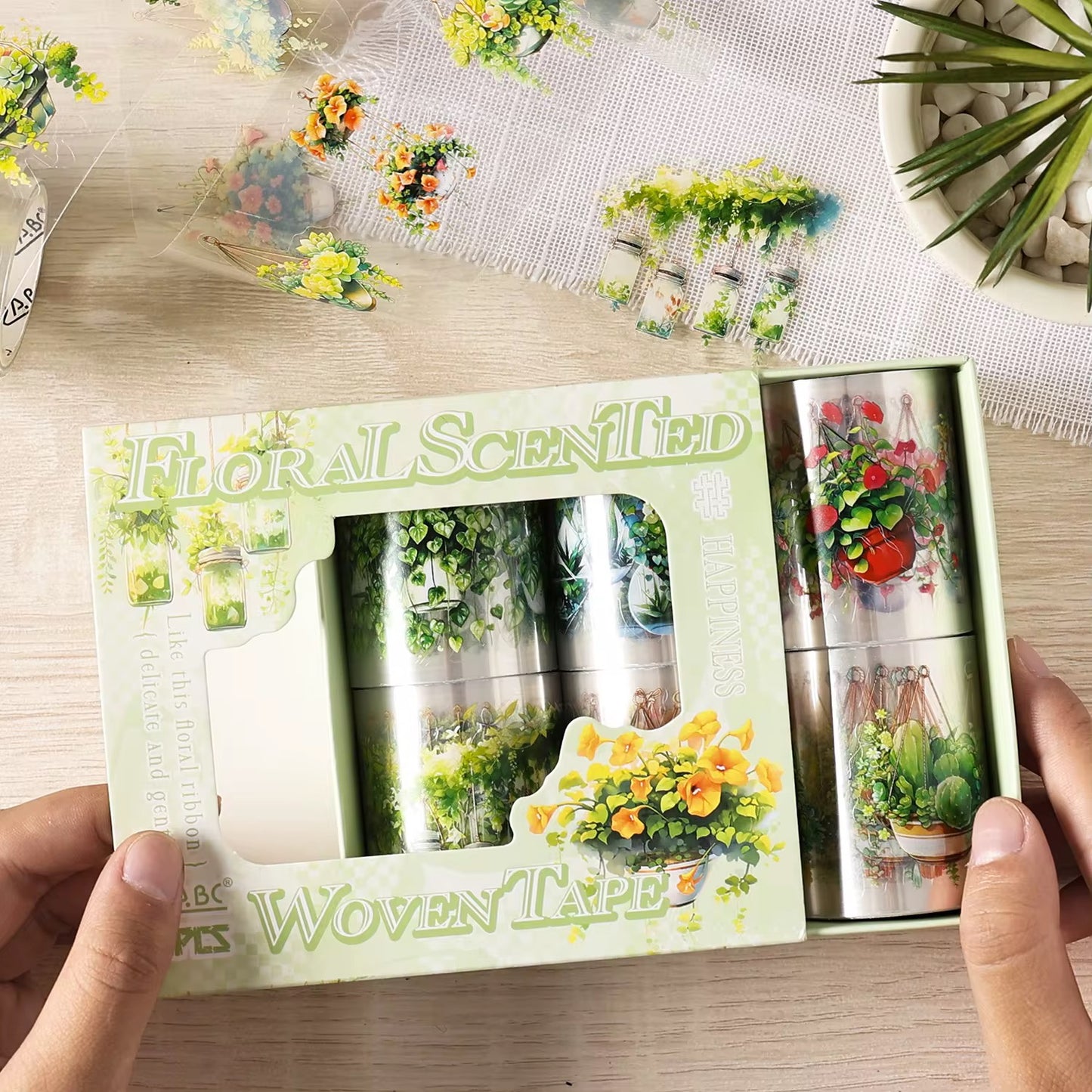 Floral Webbing Pet Washitape Set