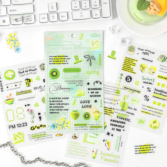 Junk Journaling Deco Stickers (4pcs Set)