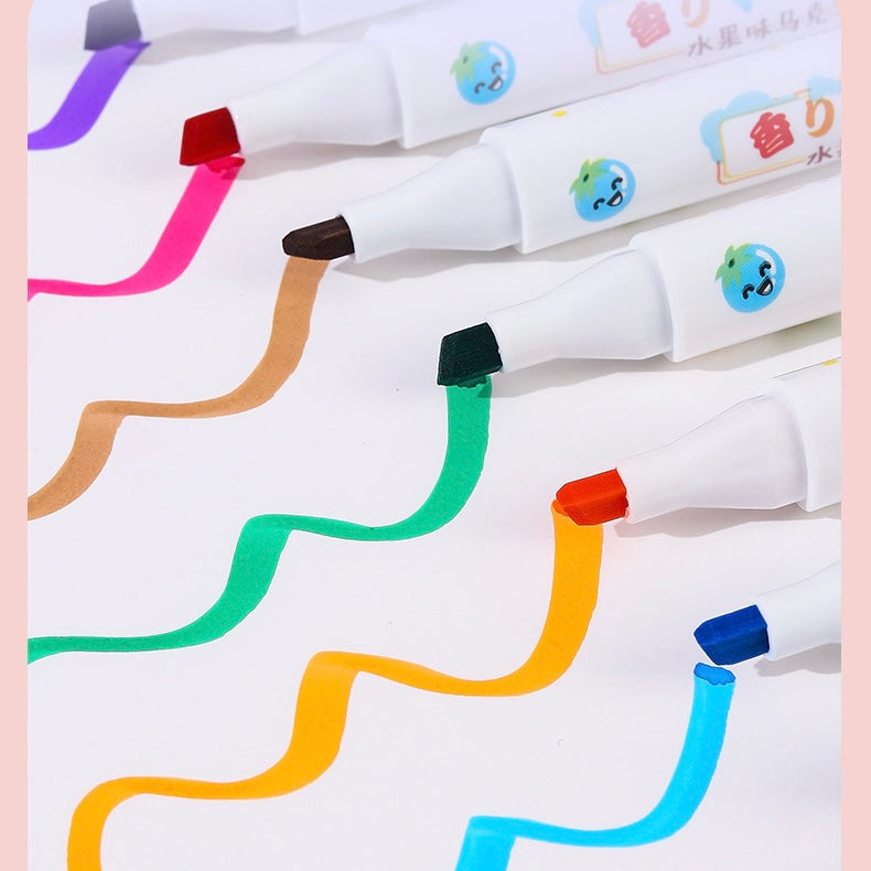 Dual Tip Marker Pen Set 12 Pcs