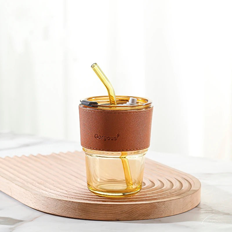 Glass Coffee Mugs With Straw