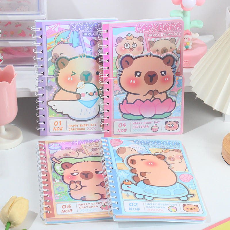 Capybara Kawaii Spiral Diary