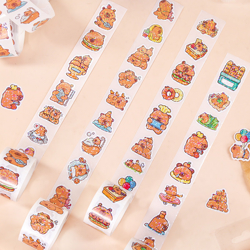 Capybara Sticker Roll