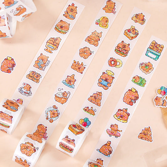 Capybara Sticker Roll