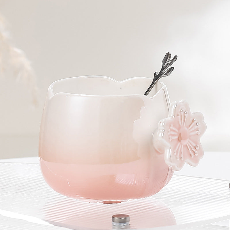 Flower Mug w Spoon
