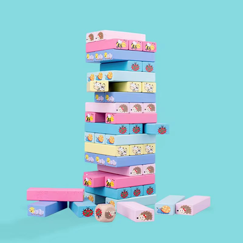 Jenga Stackable Game Wooden Blocks