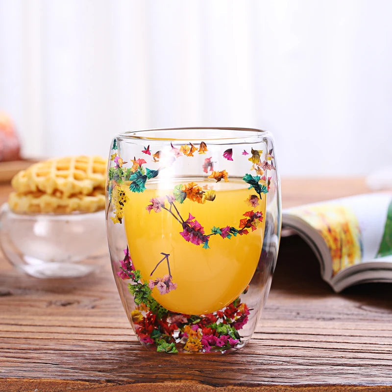 Flower Glass Cup