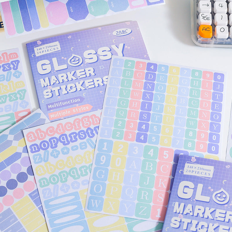 Glossy Marker Journaling Stickers