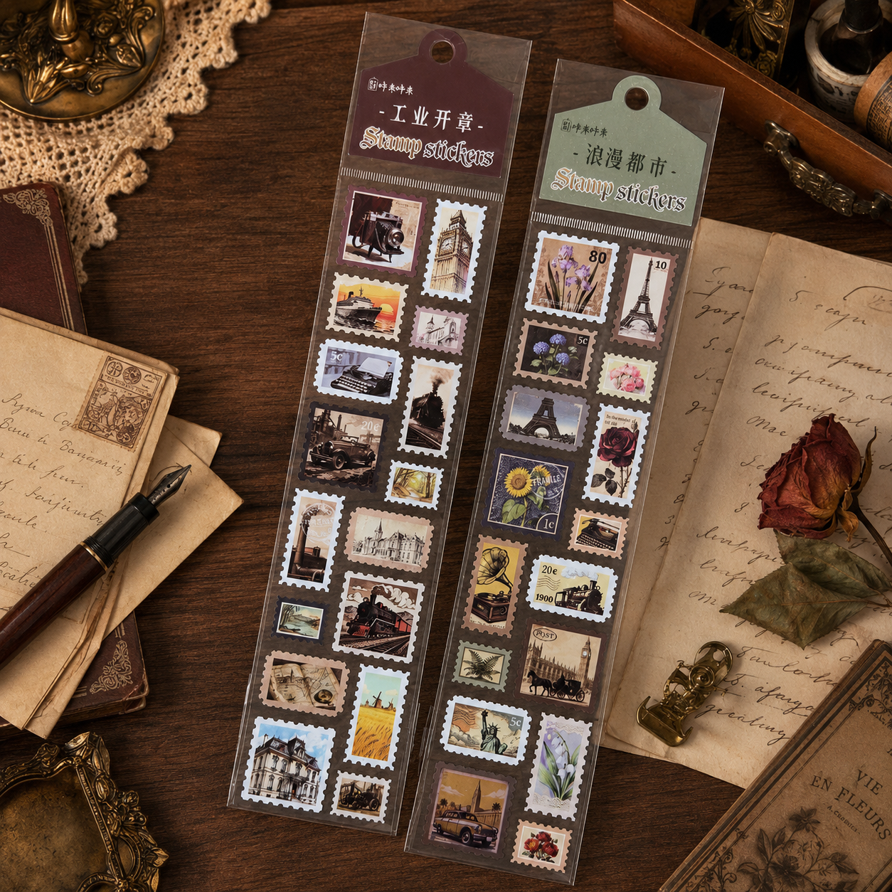 Vintage Stamp Sticker