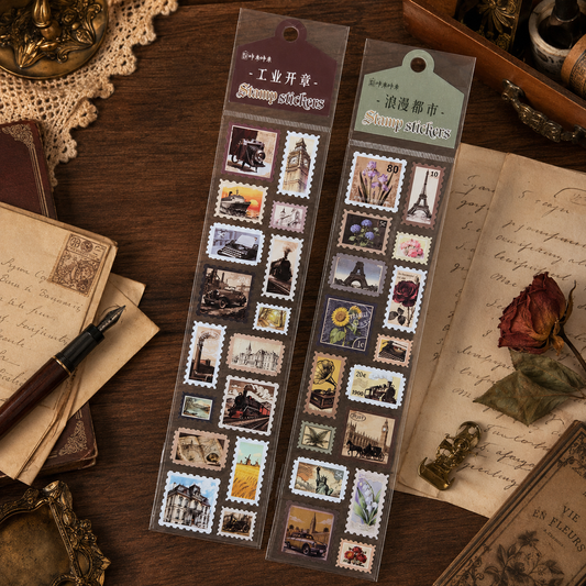 Vintage Stamp Sticker