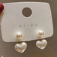 Heart Pearl Earrings