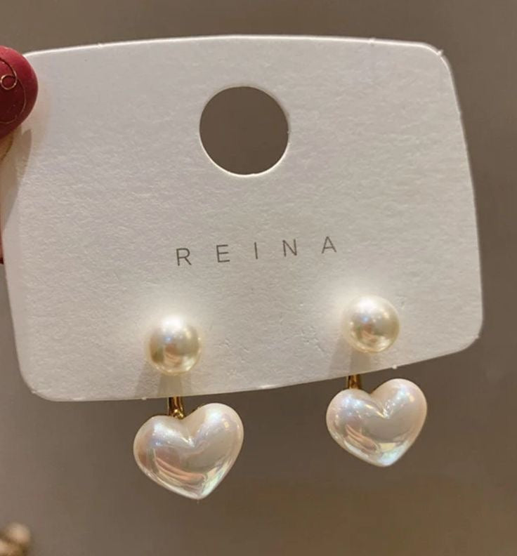 Heart Pearl Earrings