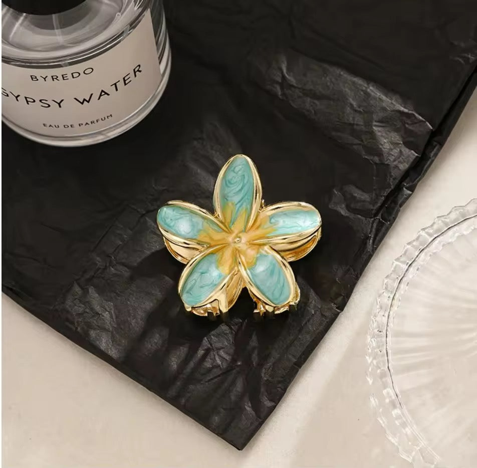 Metal Floral Claw Clip