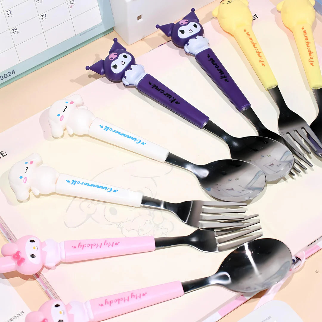 Sanrio Spoon With Fork Set