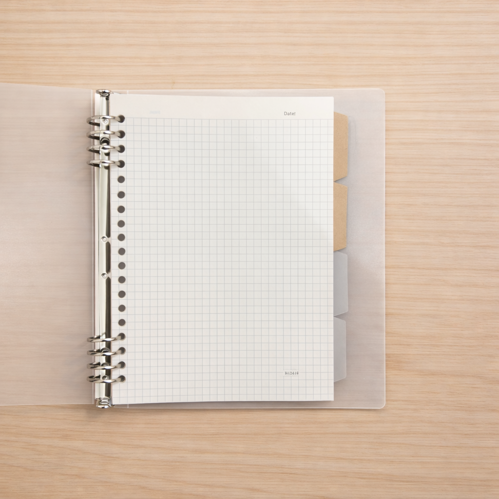 Vintage Grid Binder Notebook
