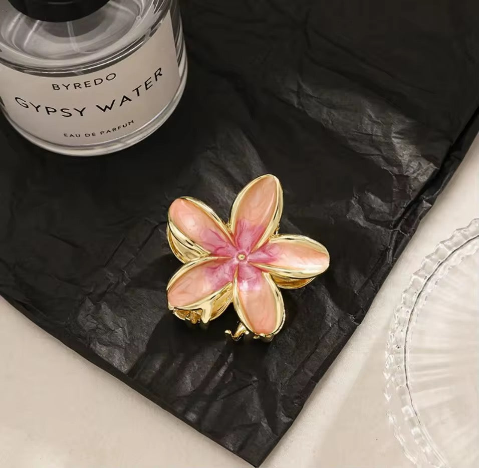 Metal Floral Claw Clip