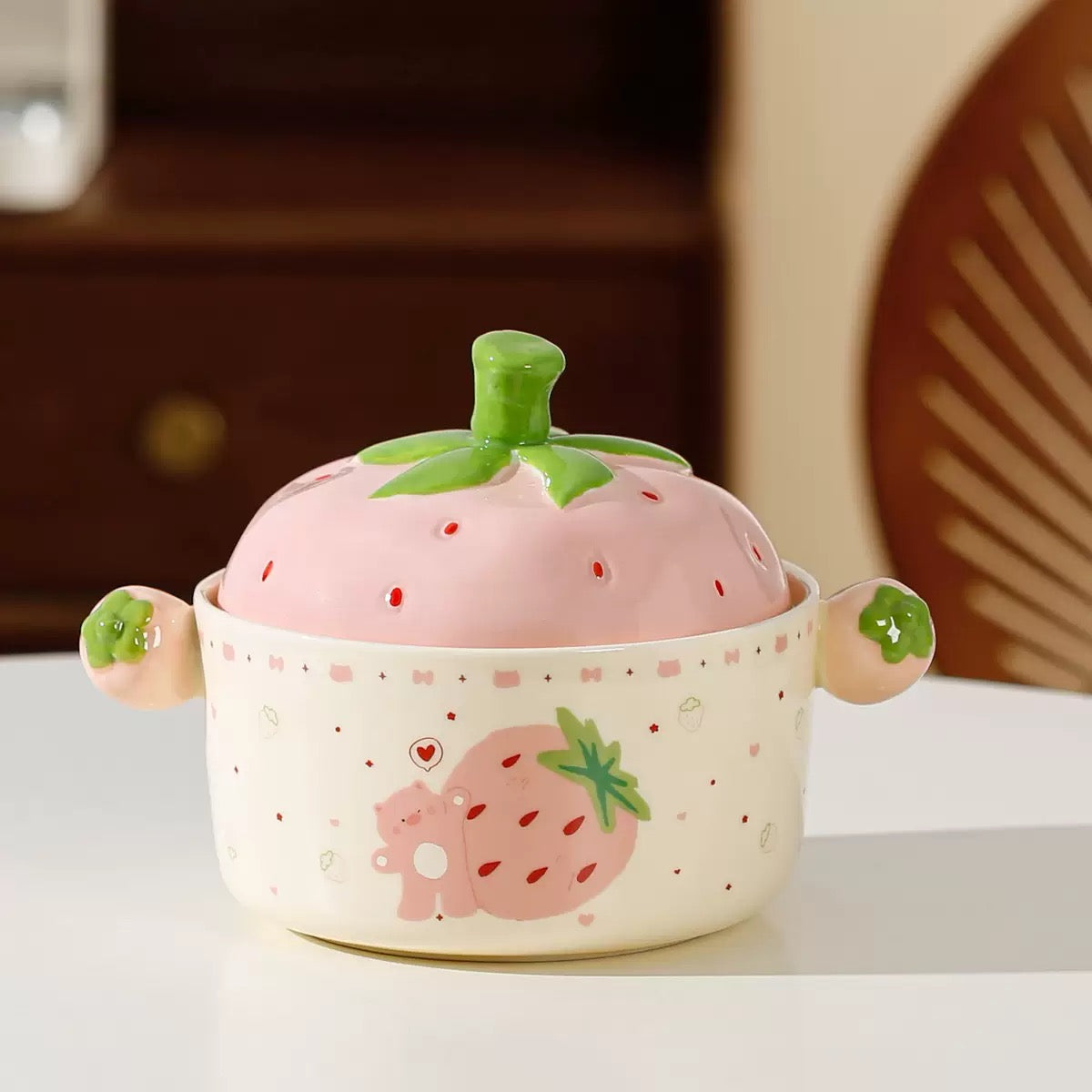 Sweet Strawberry Ceramic Bowl