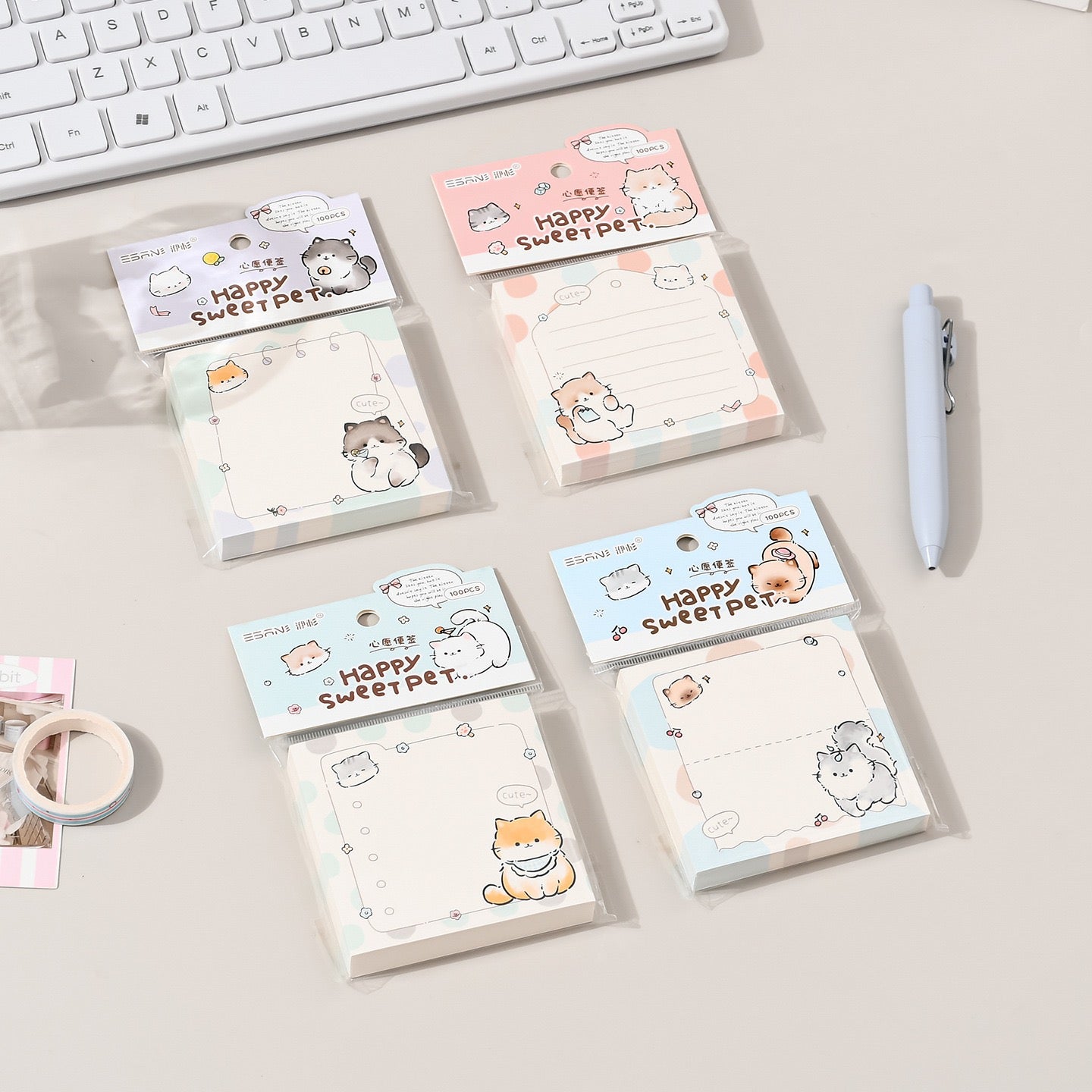 Happy Kitty Sticky Note