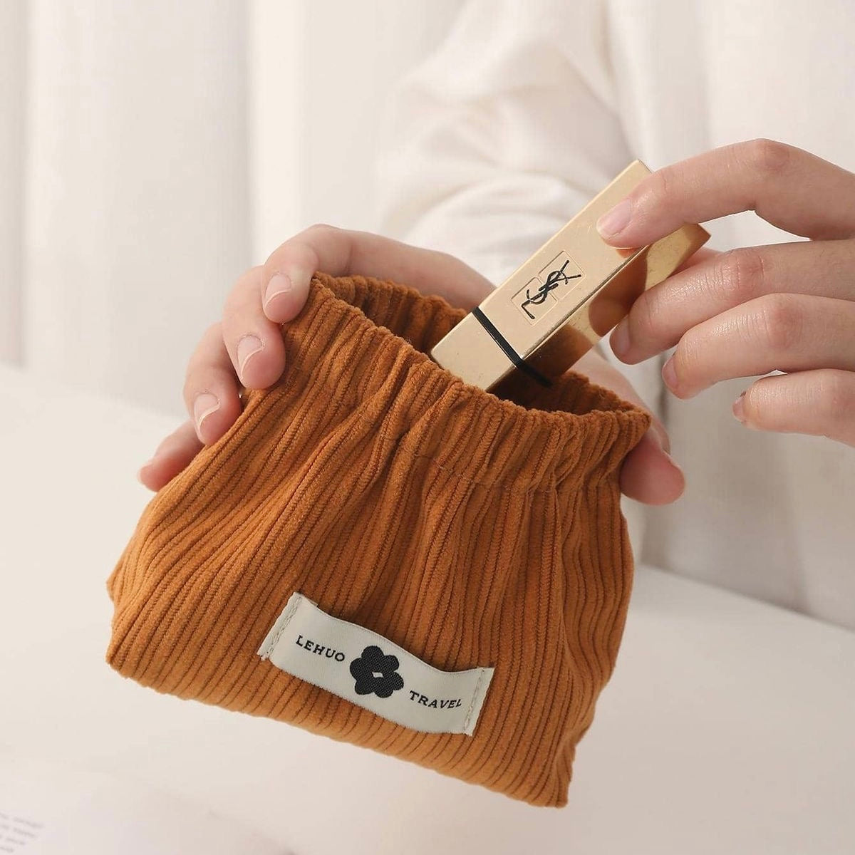 Corduroy Mini Makeup Bag