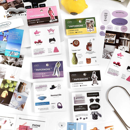 Everyday Journaling Deco Sticker(50 sheet in a pack)