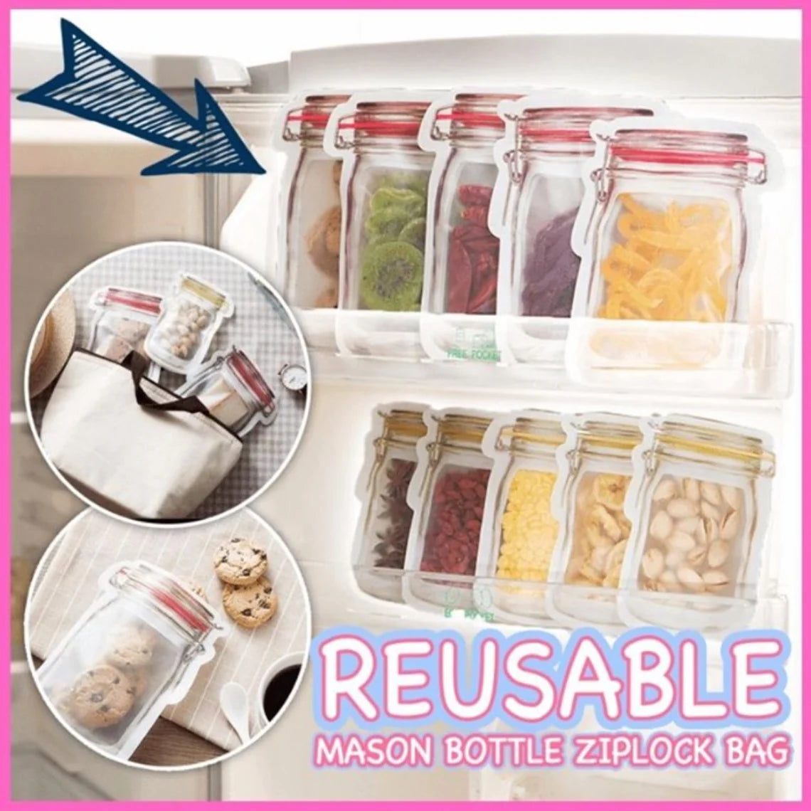 Mason Jar Nut Bags