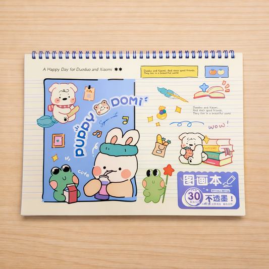 Kawaii Spiral Drawing Book