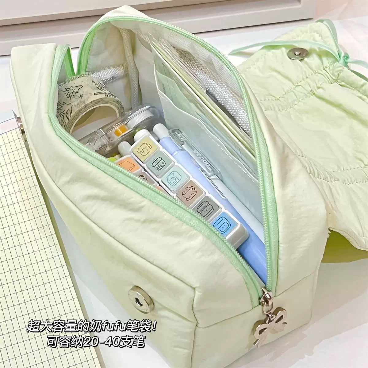 Puffy Bow Pencil Case
