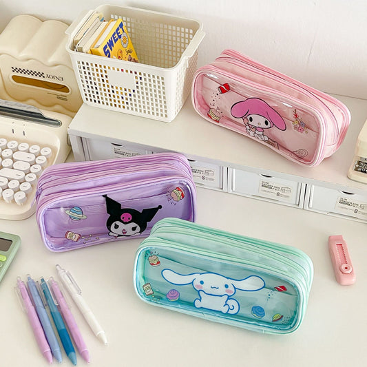 Sanrio Transparent Pencil Case