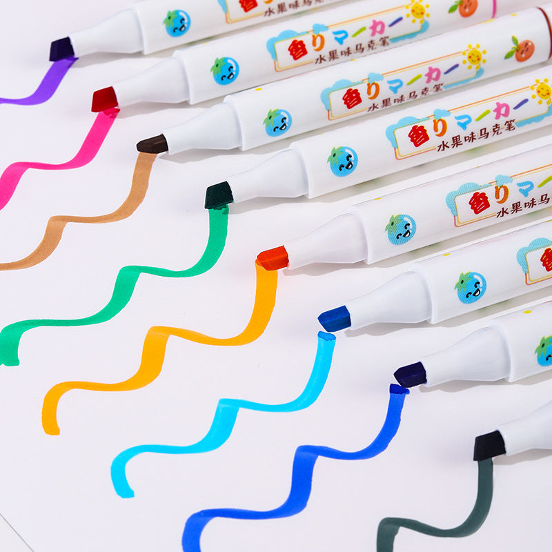 Dual Tip Marker Pen Set 12 Pcs