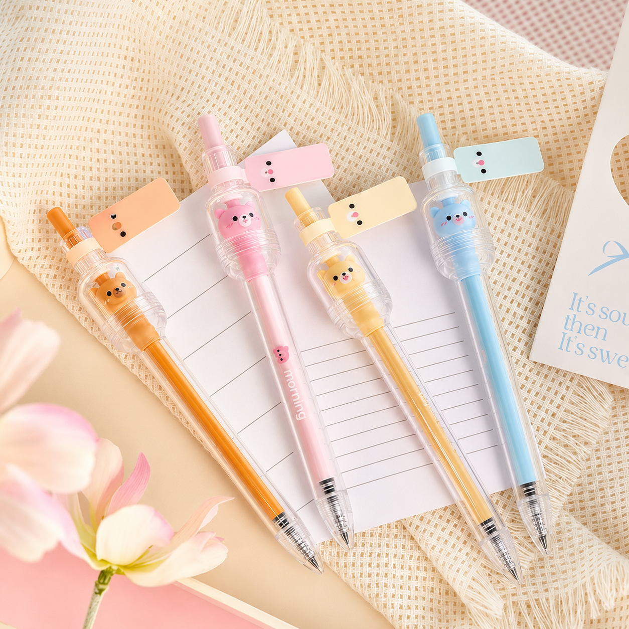Kawaii Bear Rotating Gel Pen
