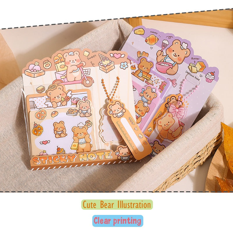 Bear Sticky Notes With Keychains