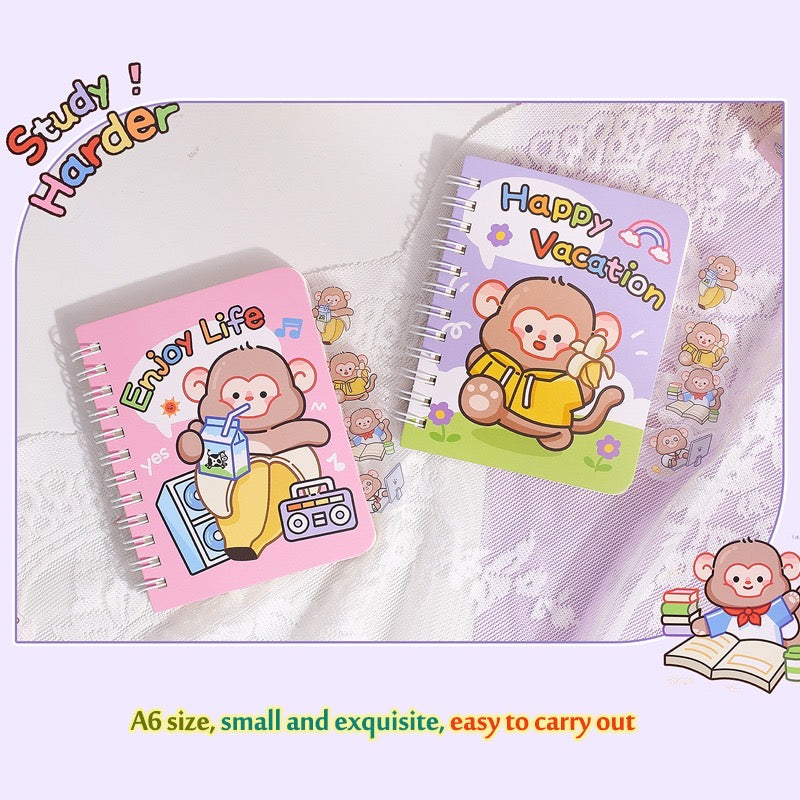 Mini Study Spiral Diary With Bookmark
