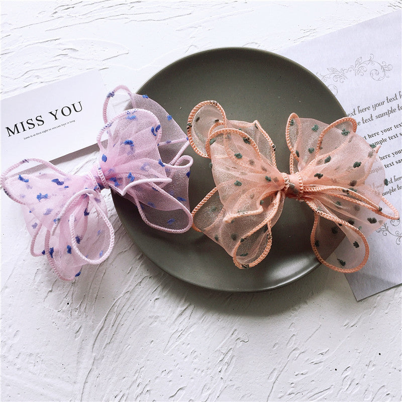 Organza Bow Hair Clips