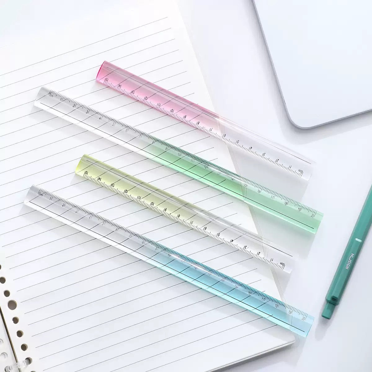 Glass Curved Crystal Ruler