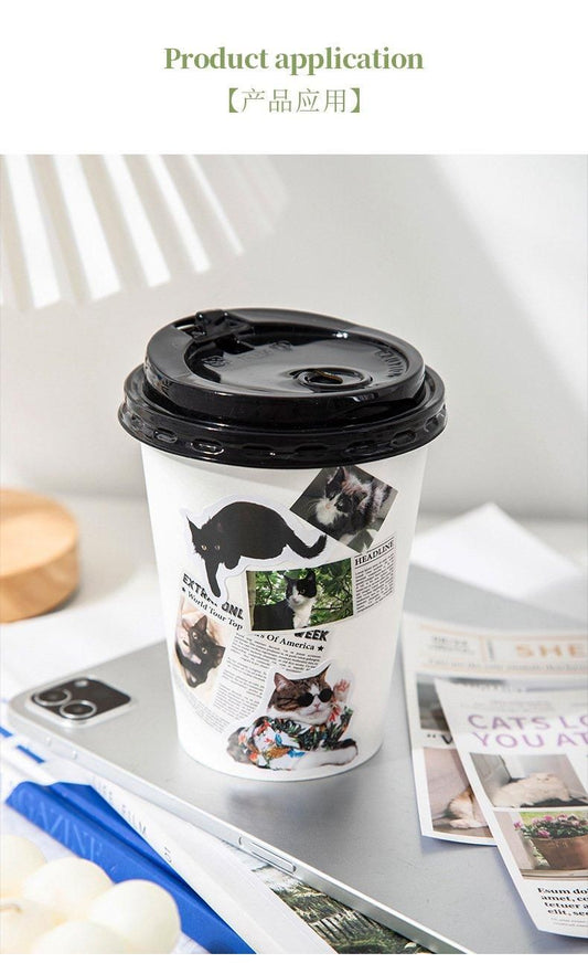 Cat Newspaper Deco Sticker