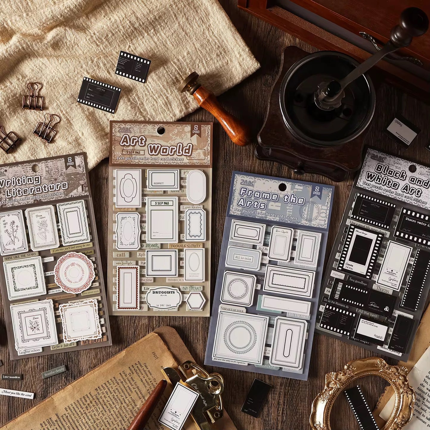 Vintage Quote Frame Cardstock Stickers