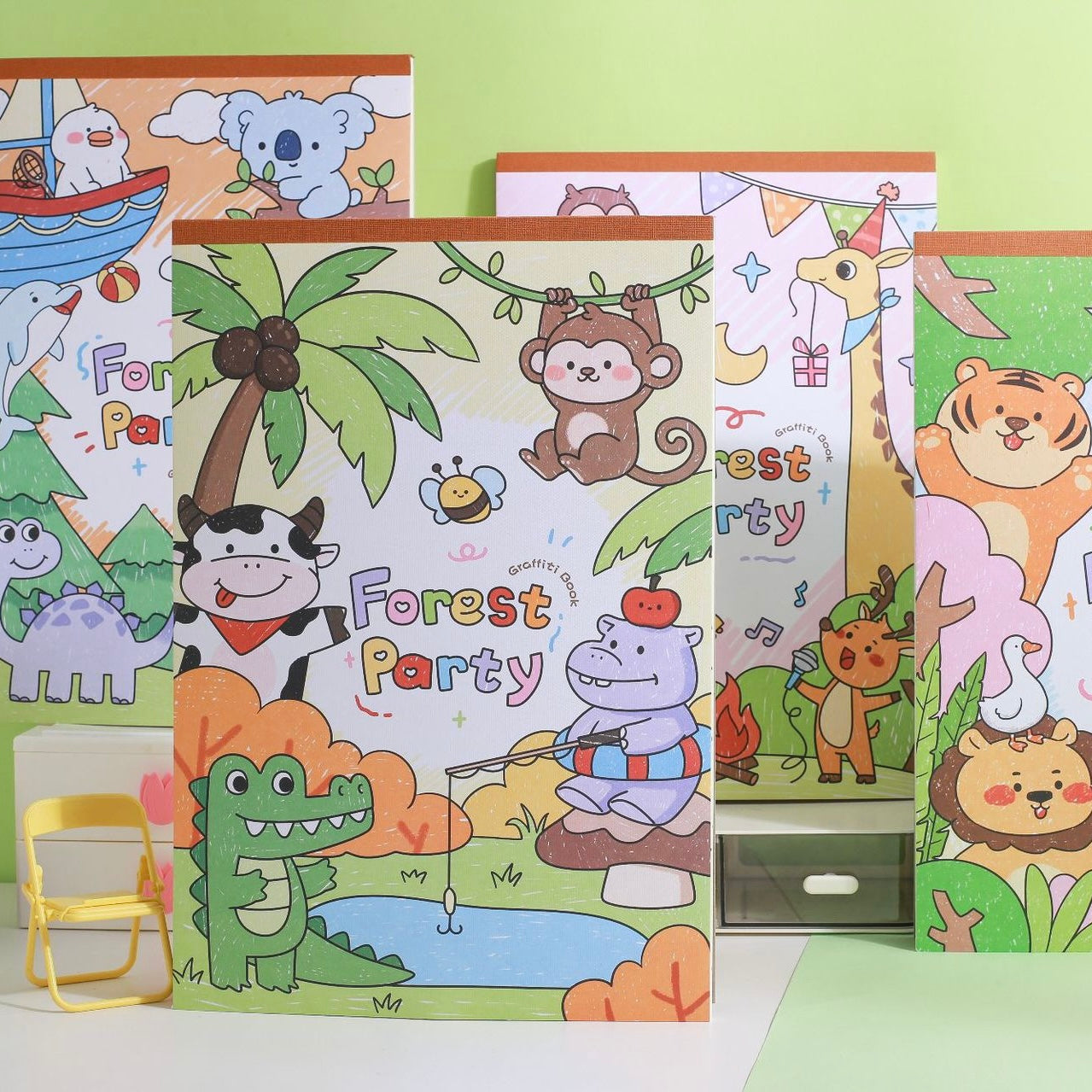 Giant Forest Party Coloring Book