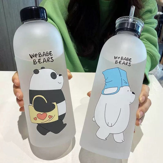 We Babe Bears Water Bottle With Dual Lid