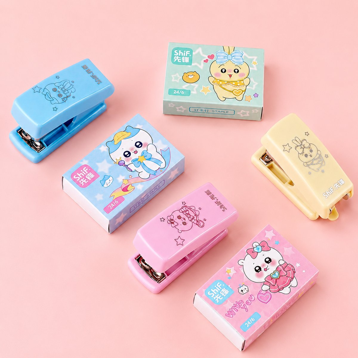 Kawaii Mini Stapler Set