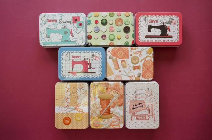 Metal Tin Box(Sewing theme)