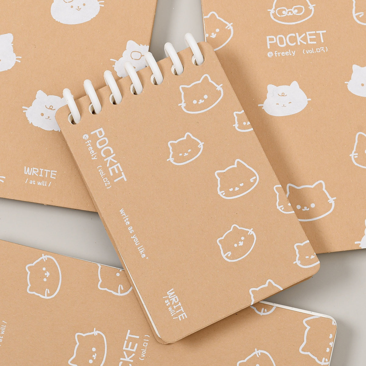 Mini Kitty Spiral Notebook