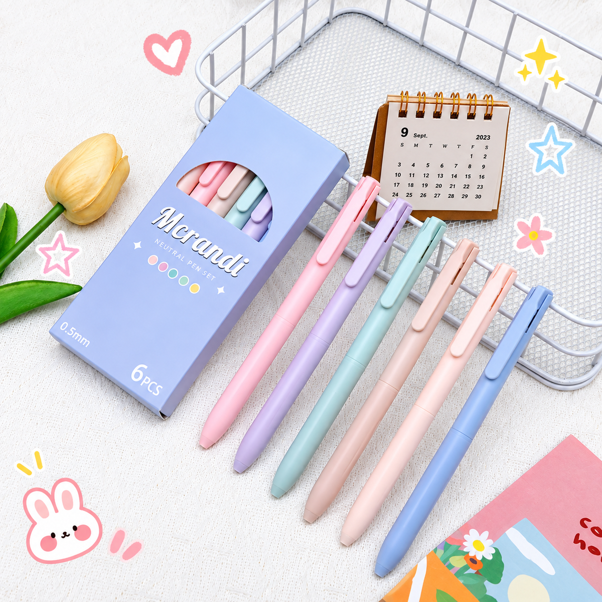 Morandi Neutral Pen (set of 6pcs)