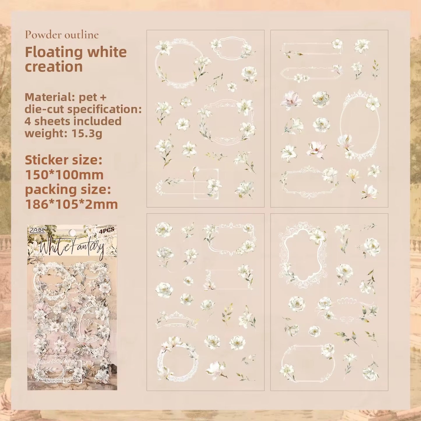 Floral Wreath Deco Sticker