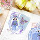 Girl in Mirror Frame Washi Stickers
