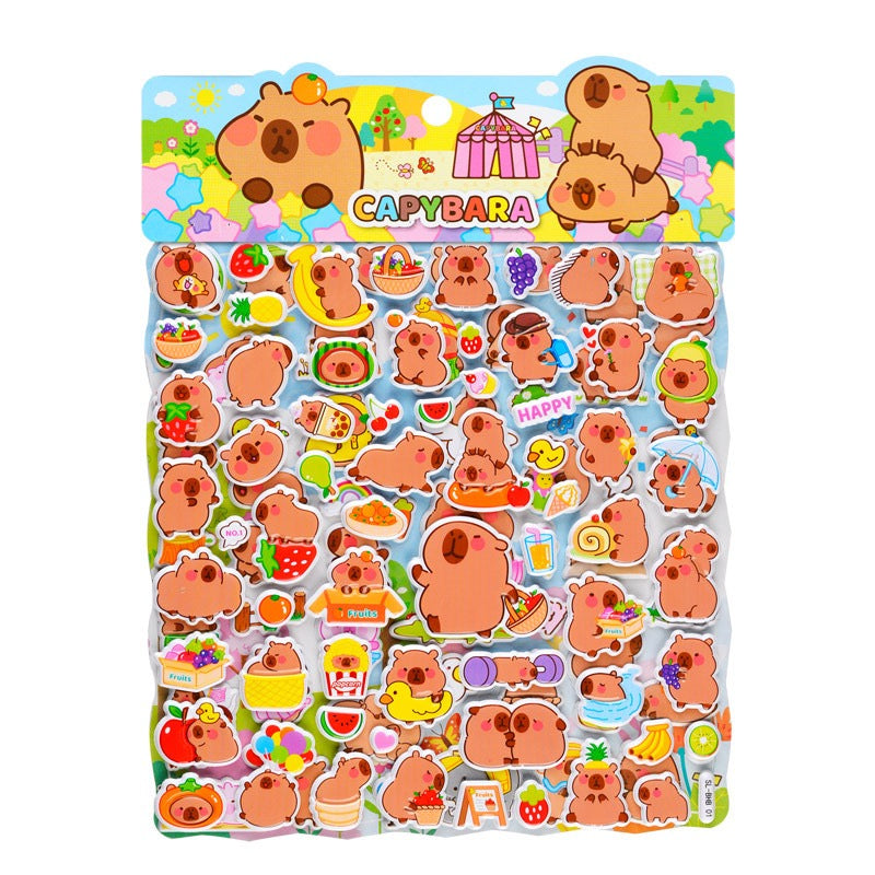 Capybara Puffy Sticker