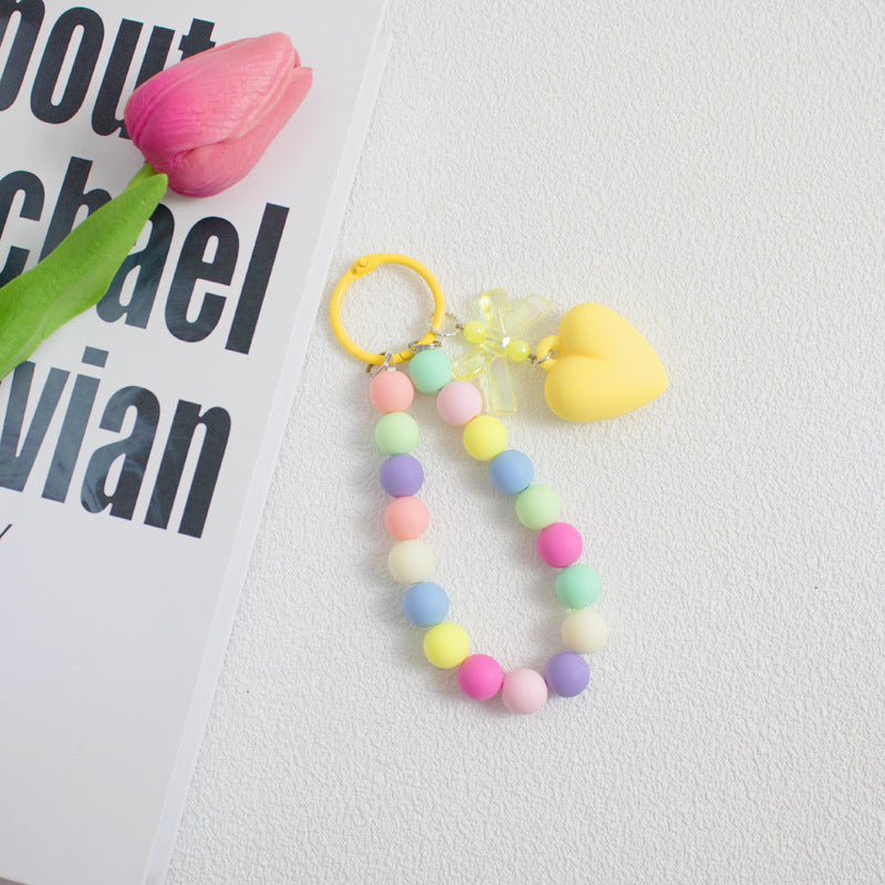 Macaron Heart Bag/Mobile Keychain