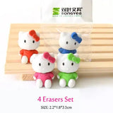 Kitty Eraser 4pcs Set