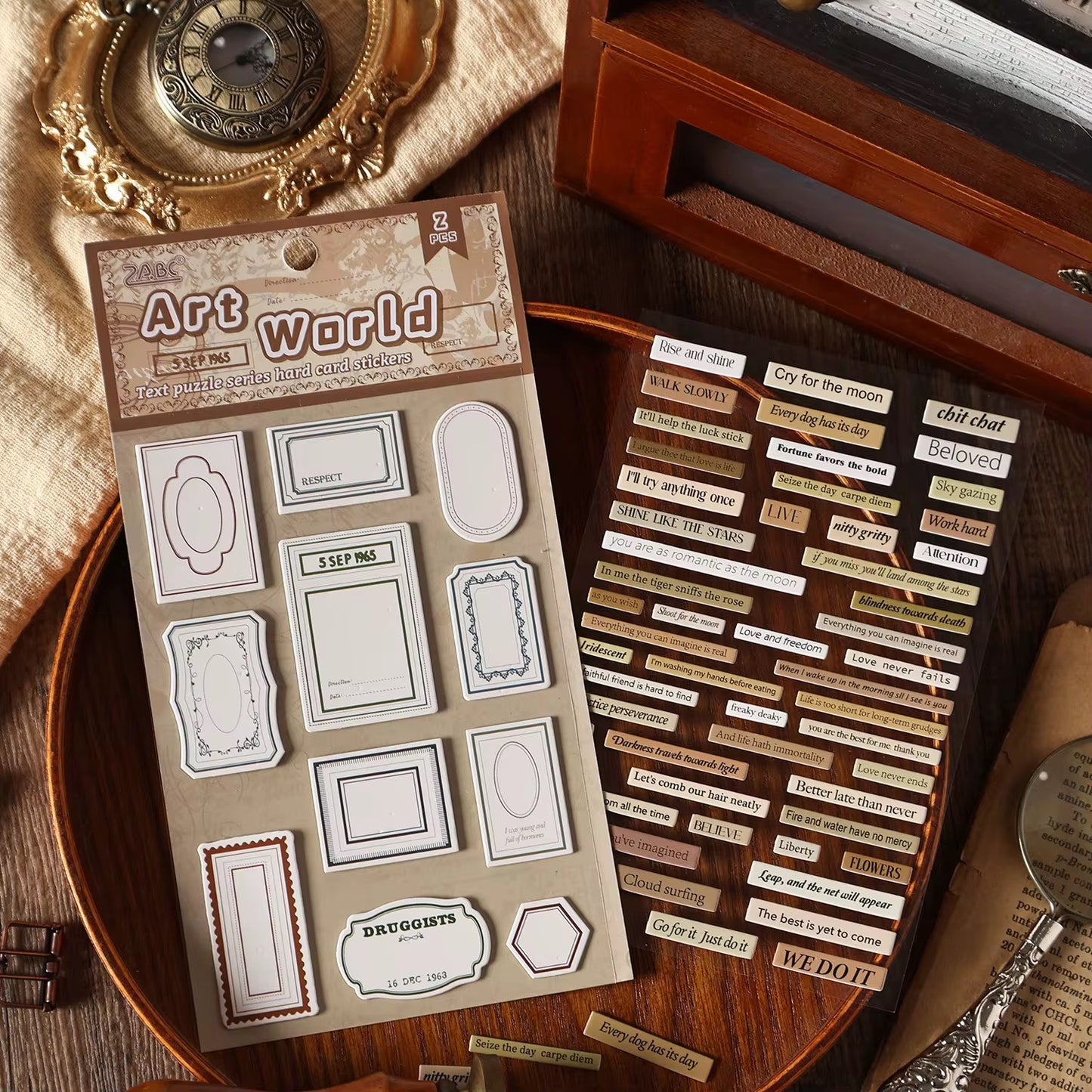 Vintage Quote Frame Cardstock Stickers