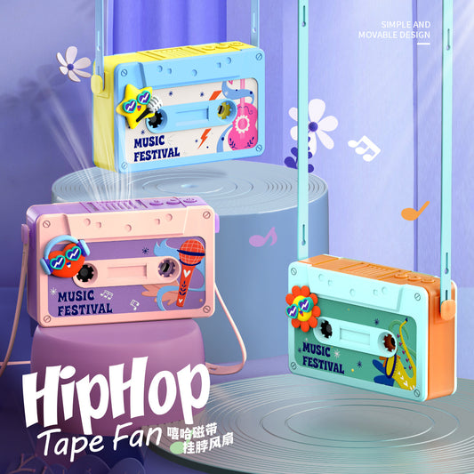 Mini fan with record player
